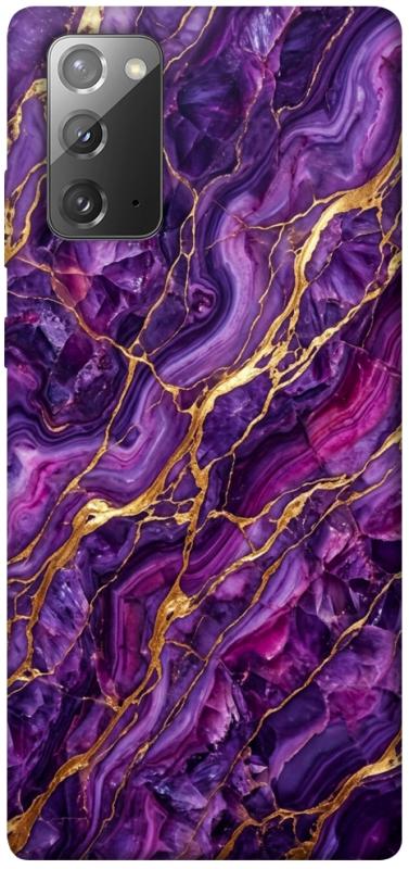 Чохол itsPrint Purple gold для Samsung Galaxy Note 20, мармур, купити оптом з доставкою
