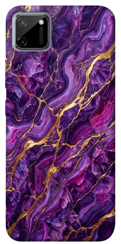 Чохол itsPrint Purple gold для Realme C11, мармур, купити оптом з доставкою