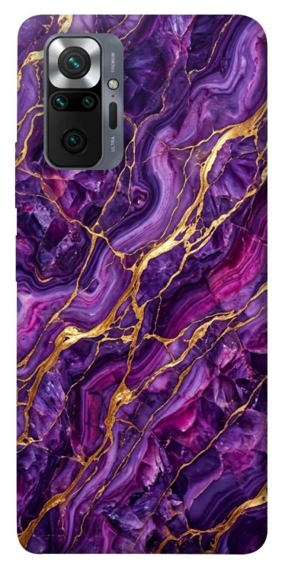 Чохол itsPrint Purple gold для Xiaomi Redmi Note 10 Pro, мармур, купити оптом з доставкою