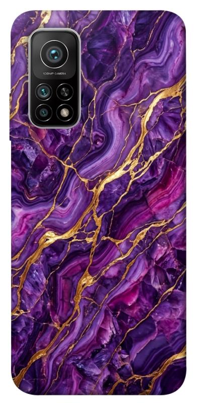 Чехол itsPrint Purple gold для Xiaomi Mi 10T, мрамор, купить оптом с доставкой