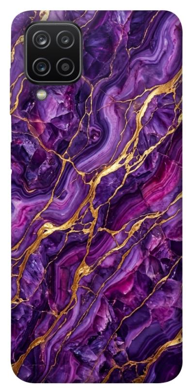 Чохол itsPrint Purple gold для Samsung Galaxy A12, мармур, купити оптом з доставкою