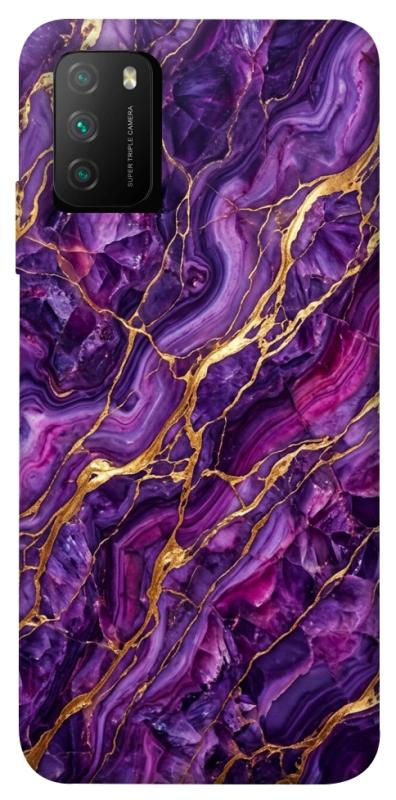 Чохол itsPrint Purple gold для Xiaomi Poco M3, мармур, купити оптом з доставкою