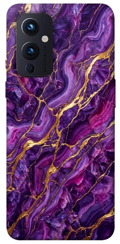 Чехол itsPrint Purple gold для OnePlus 9, мрамор, купить оптом с доставкой