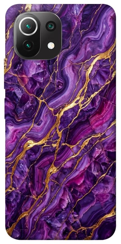 Чохол itsPrint Purple gold для Xiaomi Mi 11 Lite, мармур, купити оптом з доставкою