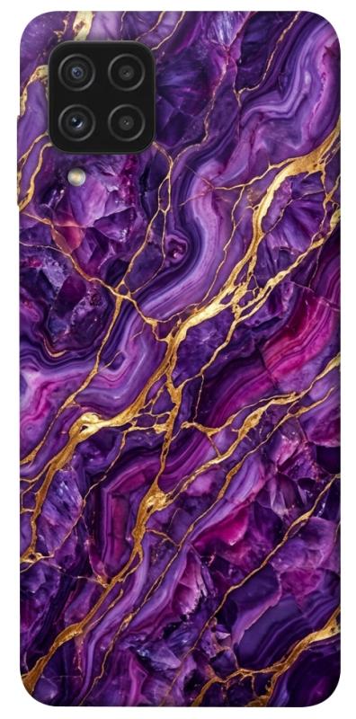 Чохол itsPrint Purple gold для Samsung Galaxy A22 4G, мармур, купити оптом з доставкою