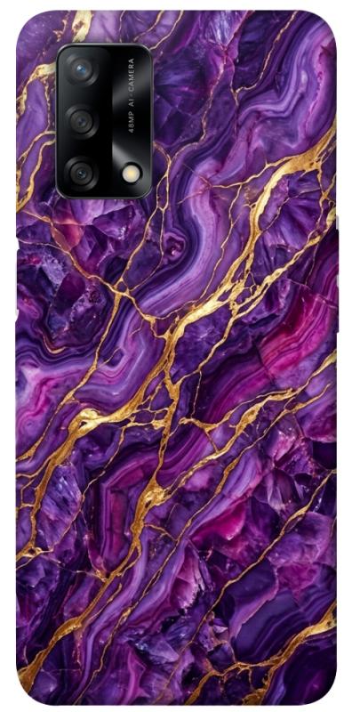 Чохол itsPrint Purple gold для Oppo A74 4G, мармур, купити оптом з доставкою