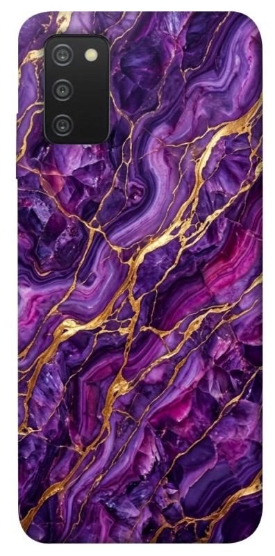 Чехол itsPrint Purple gold для Samsung Galaxy A03s, мрамор, купить оптом с доставкой