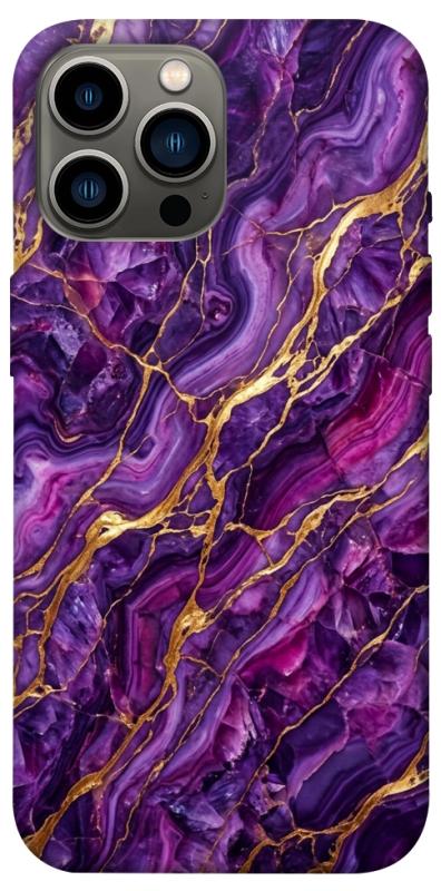 Чохол itsPrint Purple gold для Apple iPhone 13 Pro Max (6.7"), мармур, купити оптом з доставкою