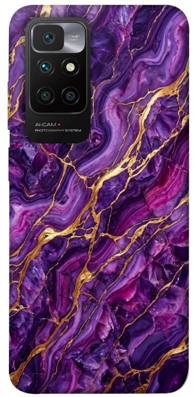 Чохол itsPrint Purple gold для Xiaomi Redmi 10, мармур, купити оптом з доставкою