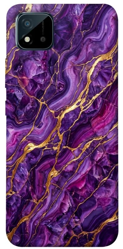 Чохол itsPrint Purple gold для Realme C11 (2021), мармур, купити оптом з доставкою
