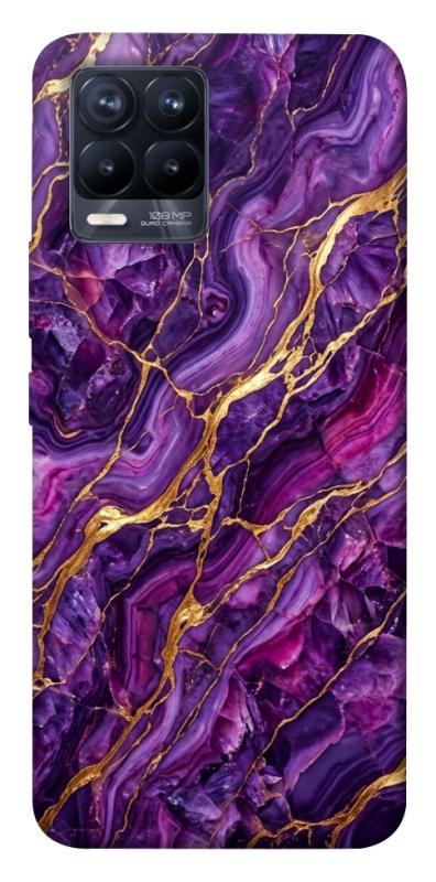 Чехол itsPrint Purple gold для Realme 8, мрамор, купить оптом с доставкой