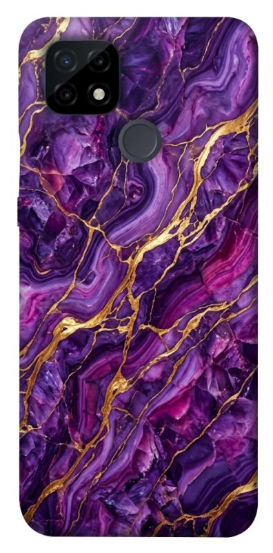 Чехол itsPrint Purple gold для Realme C21, мрамор, купить оптом с доставкой