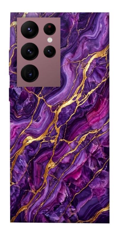 Чохол itsPrint Purple gold для Samsung Galaxy S22 Ultra, мармур, купити оптом з доставкою