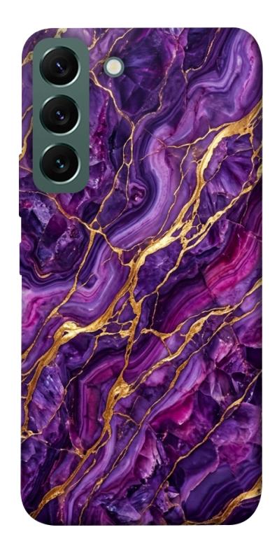 Чохол itsPrint Purple gold для Samsung Galaxy S22, мармур, купити оптом з доставкою