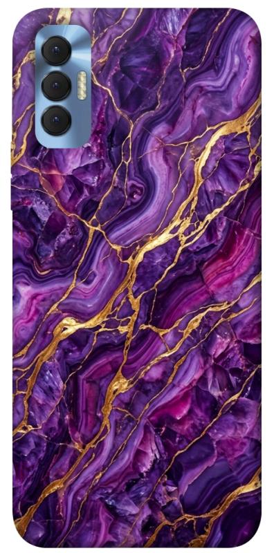 Чохол itsPrint Purple gold для TECNO Spark 8P, мармур, купити оптом з доставкою