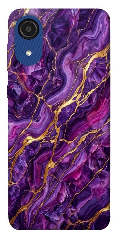 Чохол itsPrint Purple gold для Samsung Galaxy A03 Core, мармур, купити оптом з доставкою
