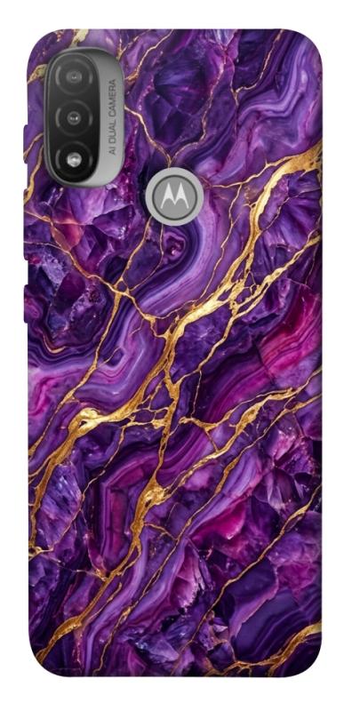 Чохол itsPrint Purple gold для Motorola Moto E20, мармур, купити оптом з доставкою