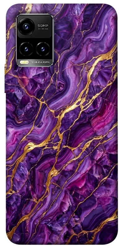 Чохол itsPrint Purple gold для Vivo Y21 / Y33s, мармур, купити оптом з доставкою