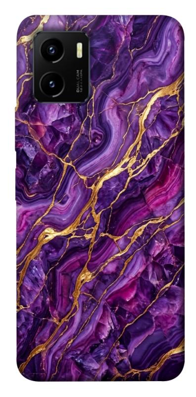 Чохол itsPrint Purple gold для Vivo Y15s, мармур, купити оптом з доставкою