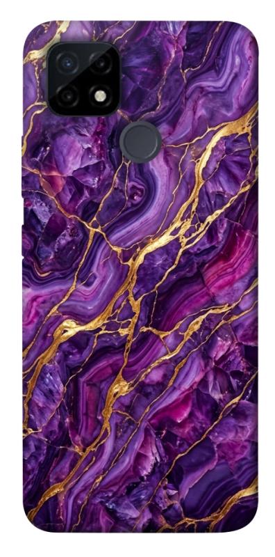 Чохол itsPrint Purple gold для Realme C12, мармур, купити оптом з доставкою