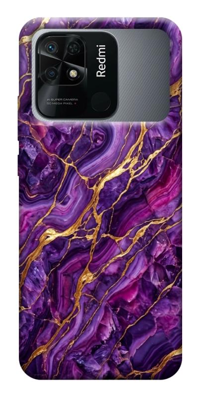 Чохол itsPrint Purple gold для Xiaomi Redmi 10C, мармур, купити оптом з доставкою