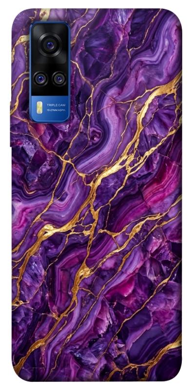 Чохол itsPrint Purple gold для Vivo Y51a, мармур, купити оптом з доставкою