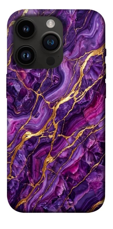 Чехол itsPrint Purple gold для Apple iPhone 14 Pro (6.1"), мрамор, купить оптом с доставкой