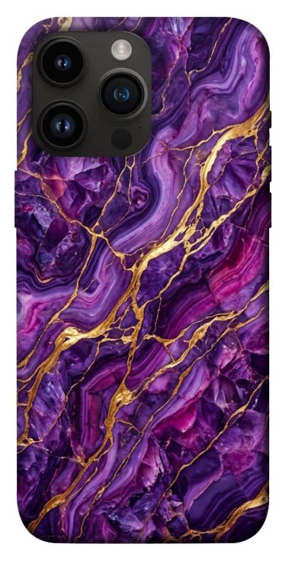 Чохол itsPrint Purple gold для Apple iPhone 14 Pro Max (6.7"), мармур, купити оптом з доставкою