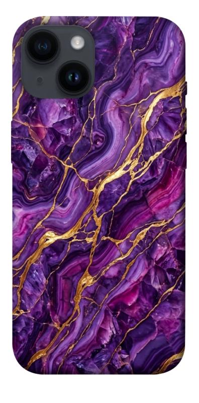 Чохол itsPrint Purple gold для Apple iPhone 14 (6.1"), мармур, купити оптом з доставкою