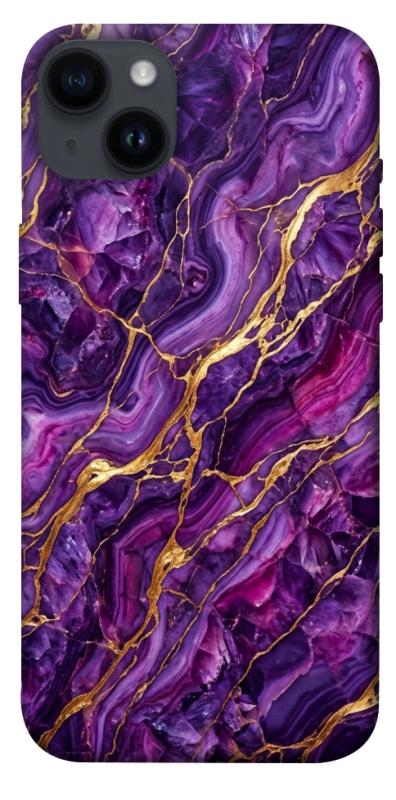 Чохол itsPrint Purple gold для Apple iPhone 14 Plus (6.7"), мармур, купити оптом з доставкою