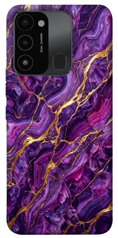 Чохол itsPrint Purple gold для TECNO Spark 8C, мармур, купити оптом з доставкою