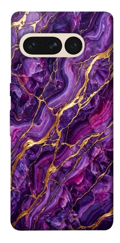 Чохол itsPrint Purple gold для Google Pixel 7 Pro, мармур, купити оптом з доставкою