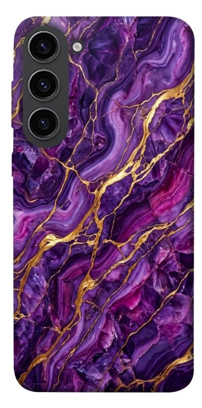Чохол itsPrint Purple gold для Samsung Galaxy S23, мармур, купити оптом з доставкою