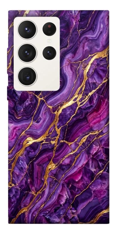 Чохол itsPrint Purple gold для Samsung Galaxy S23 Ultra, мармур, купити оптом з доставкою