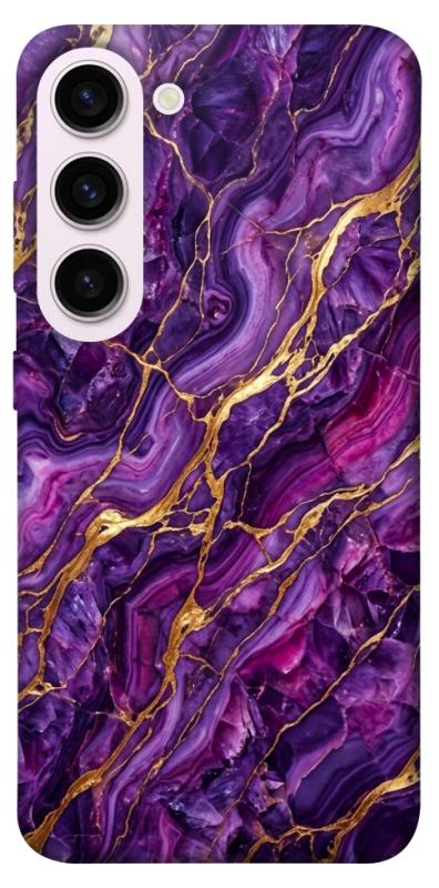 Чохол itsPrint Purple gold для Samsung Galaxy S23+, мармур, купити оптом з доставкою