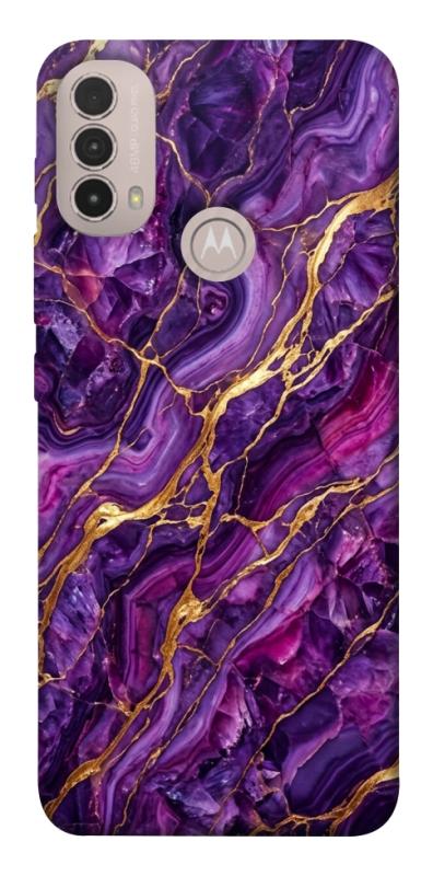 Чехол itsPrint Purple gold для Motorola Moto E40, мрамор, купить оптом с доставкой