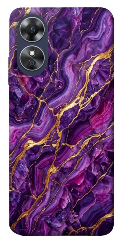 Чохол itsPrint Purple gold для Oppo A17, мармур, купити оптом з доставкою