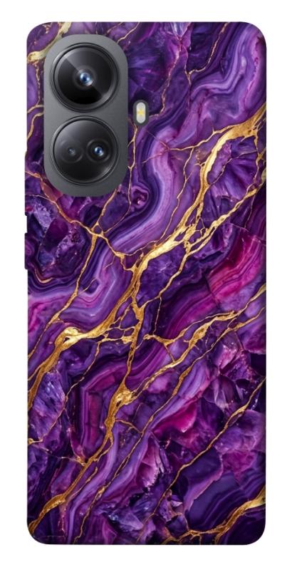 Чохол itsPrint Purple gold для Realme 10 Pro+, мармур, купити оптом з доставкою