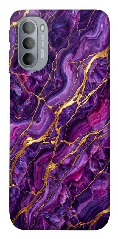 Чохол itsPrint Purple gold для Motorola Moto G31, мармур, купити оптом з доставкою