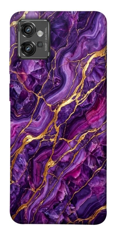 Чохол itsPrint Purple gold для Motorola Moto G32, мармур, купити оптом з доставкою