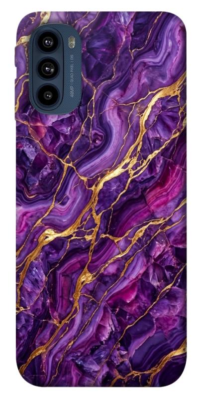 Чохол itsPrint Purple gold для Motorola Moto G41, мармур, купити оптом з доставкою