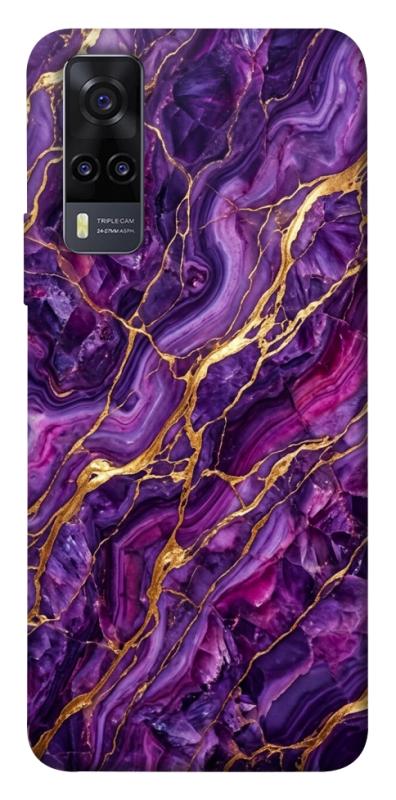 Чехол itsPrint Purple gold для Vivo Y31, мрамор, купить оптом с доставкой