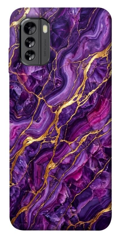 Чохол itsPrint Purple gold для Nokia G60, мармур, купити оптом з доставкою