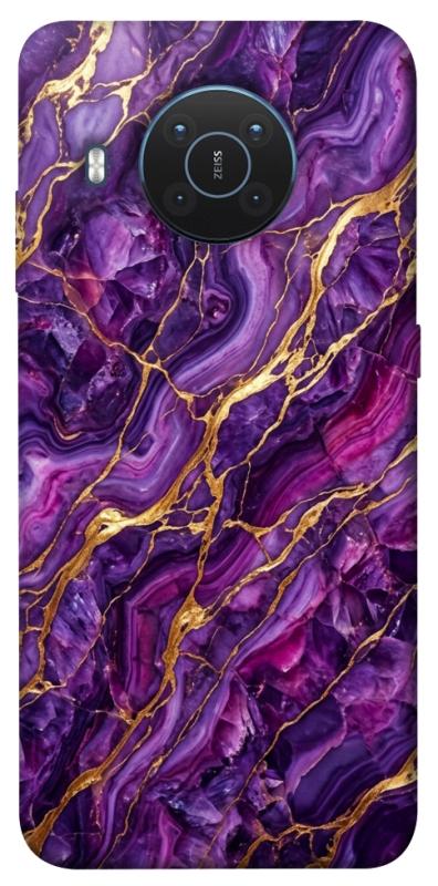 Чохол itsPrint Purple gold для Nokia X10 / X20, мармур, купити оптом з доставкою