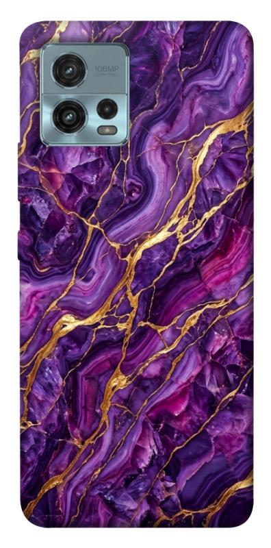 Чохол itsPrint Purple gold для Motorola Moto G72, мармур, купити оптом з доставкою