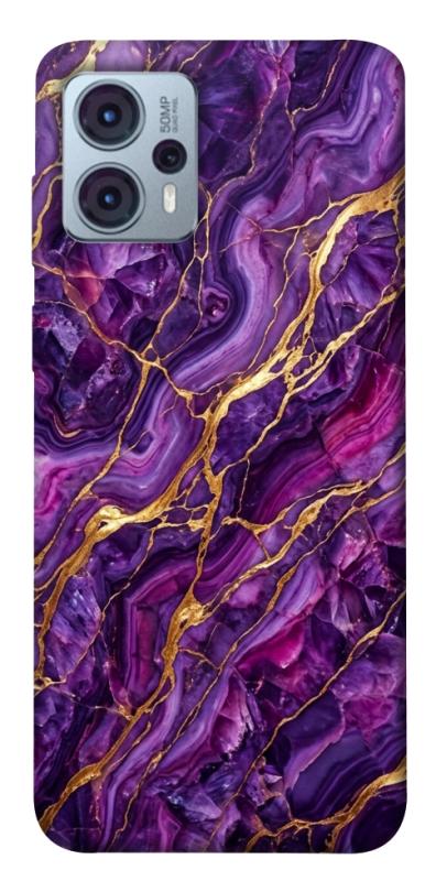 Чохол itsPrint Purple gold для Motorola Moto G23, мармур, купити оптом з доставкою