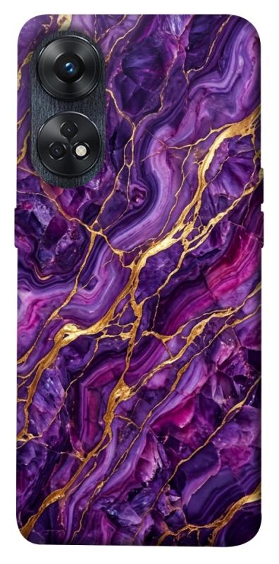 Чехол itsPrint Purple gold для Oppo Reno 8 T 4G, мрамор, купить оптом с доставкой