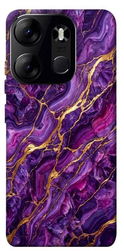 Чохол itsPrint Purple gold для Tecno Spark Go 2023, мармур, купити оптом з доставкою