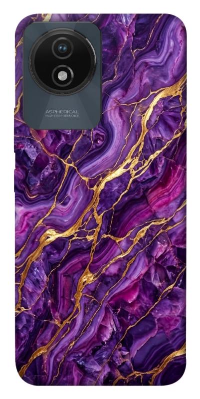 Чохол itsPrint Purple gold для Vivo Y02, мармур, купити оптом з доставкою