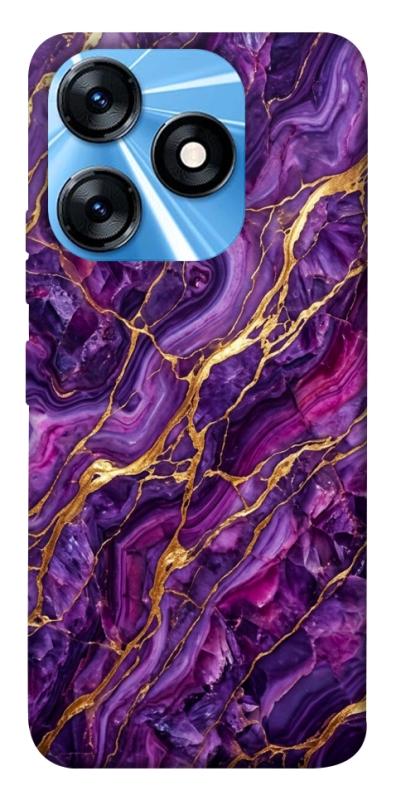Чехол itsPrint Purple gold для TECNO Spark 10 Pro, мрамор, купить оптом с доставкой